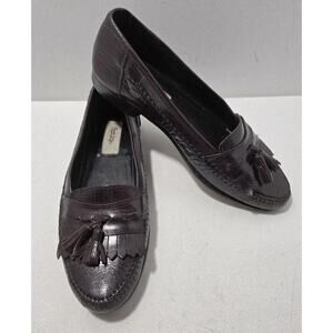 Vintage Foot-Joy Men’s Loafers Made in Italy Brown Kiltie Tassels 8M Dress Shoes
